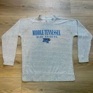 Super Rare Vintage 90s 80s Middle Tennessee College Sweater